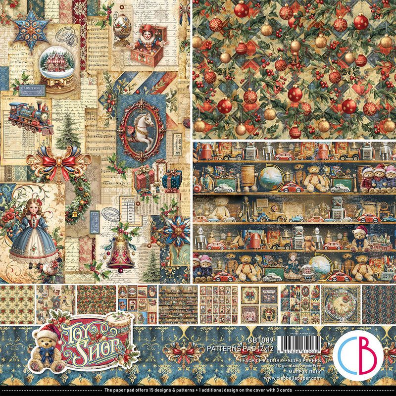 Toy Shop Patterns Pad 12"x12" 8/Pkg-1
