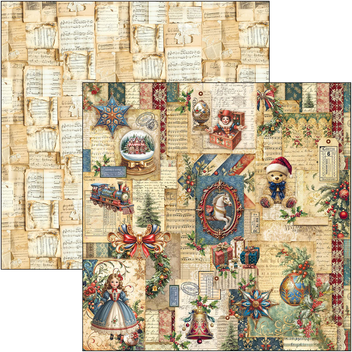 Toy Shop Patterns Pad 12"x12" 8/Pkg-6