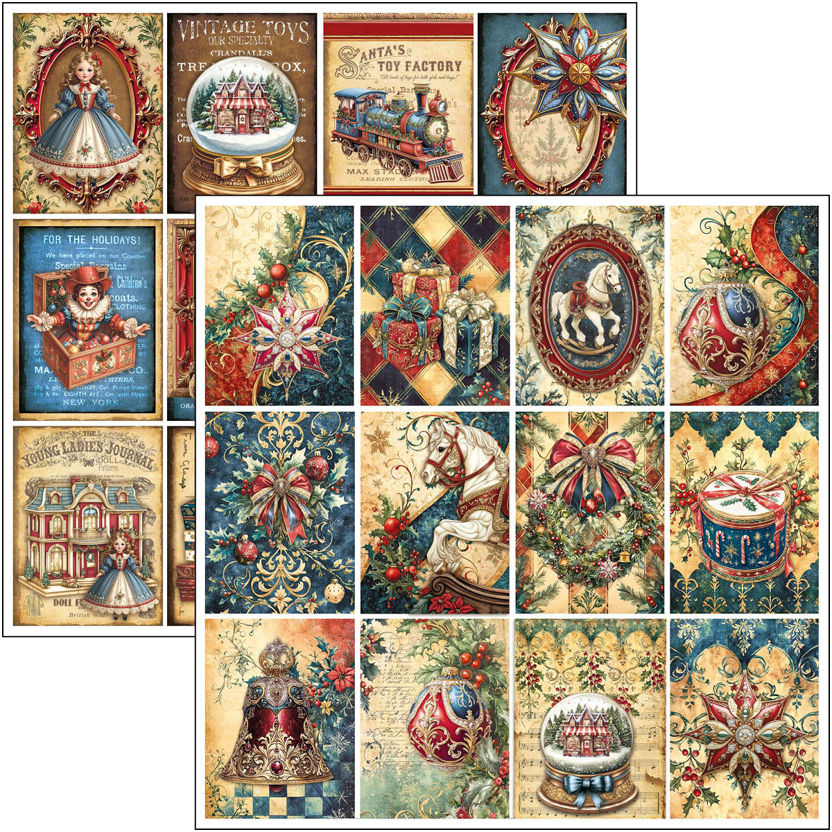Toy Shop Patterns Pad 12"x12" 8/Pkg-7
