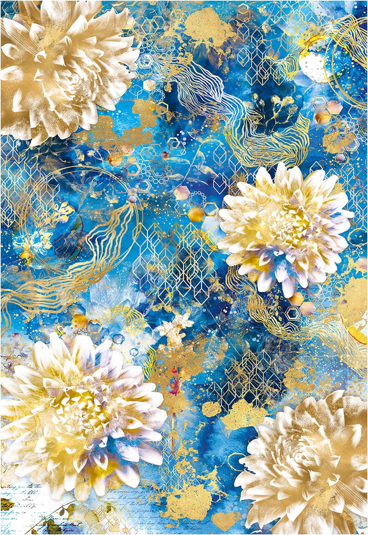 Ciao Bella Vellum Indigo Paper Patterns A4 6/Pkg-5