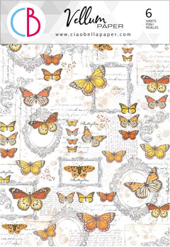 Ciao Bella Vellum Enchanted Land Paper Patterns A4 6/Pkg-1