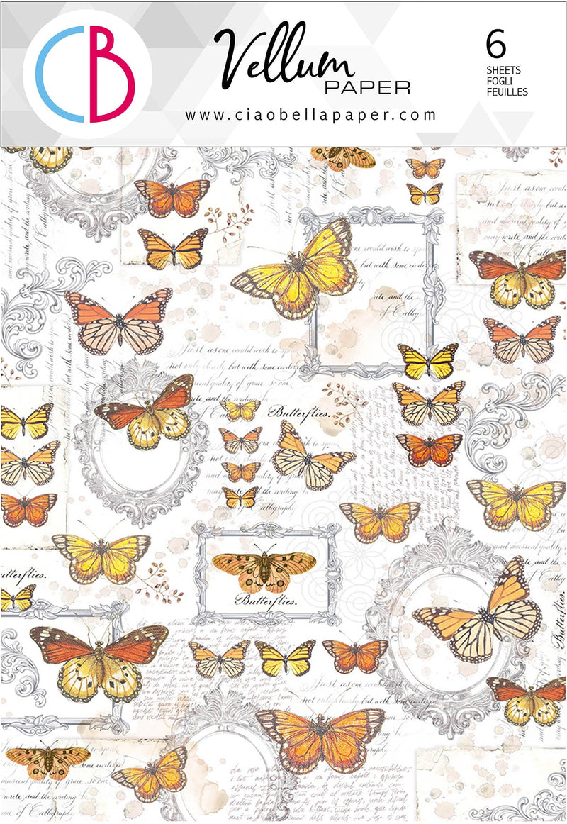 Ciao Bella Vellum Enchanted Land Paper Patterns A4 6/Pkg-1