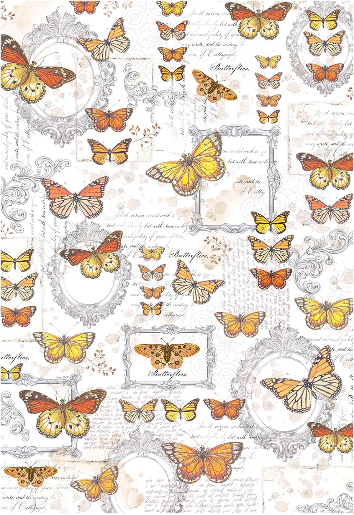 Ciao Bella Vellum Enchanted Land Paper Patterns A4 6/Pkg-4