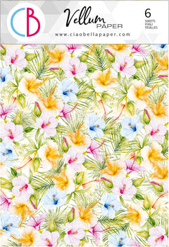 Ciao Bella Vellum Summer Breeze Paper Patterns A4 6/Pkg-1