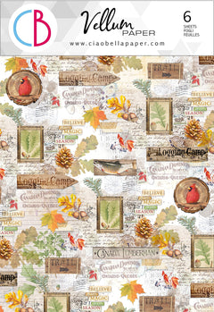 Ciao Bella Vellum Into The Wild Paper Patterns A4 6/Pkg-1