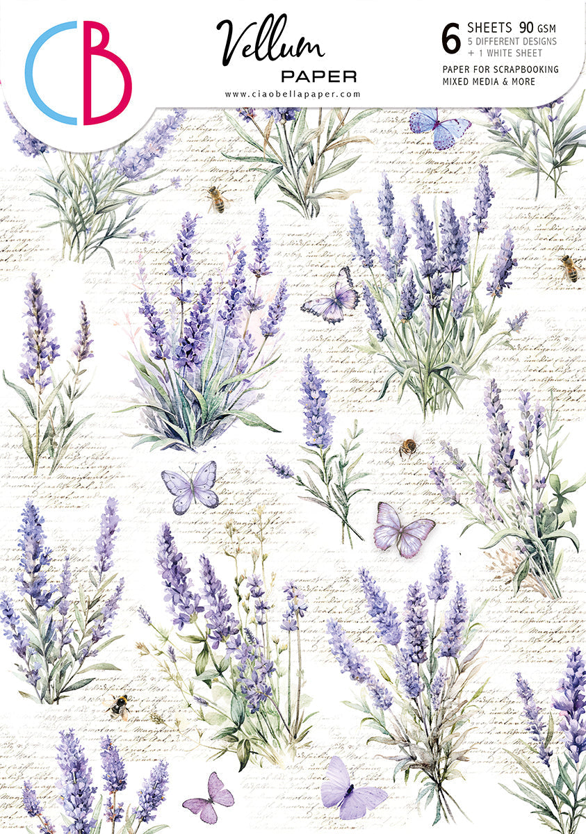 Vellum Morning In Provence Paper Patterns A4 6/Pkg-1
