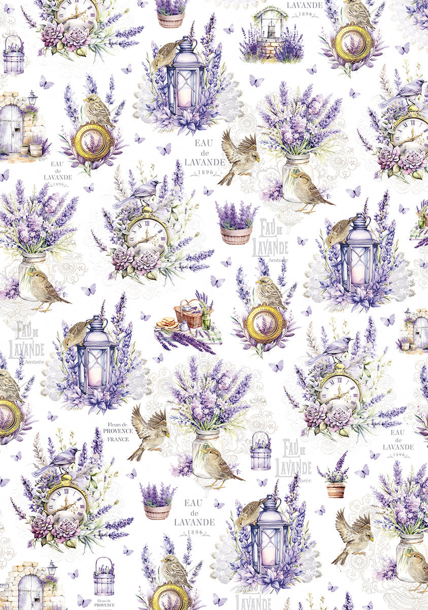 Vellum Morning In Provence Paper Patterns A4 6/Pkg-6