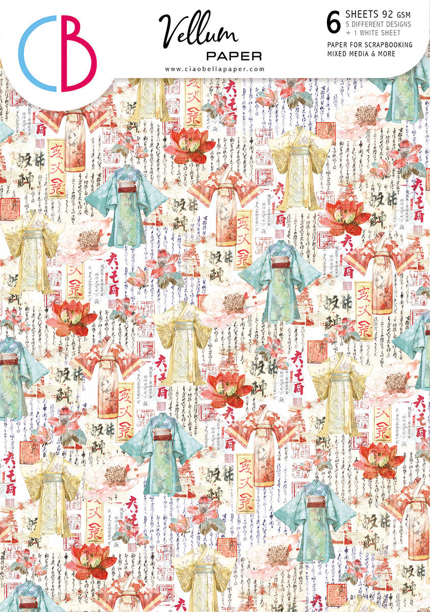 Vellum Land Of The Rising Sun Paper Patterns A4 6/Pkg-1