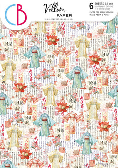Vellum Land Of The Rising Sun Paper Patterns A4 6/Pkg-1
