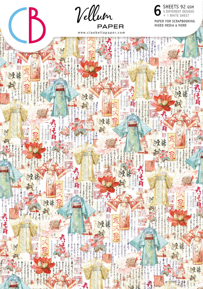 Vellum Land Of The Rising Sun Paper Patterns A4 6/Pkg-1