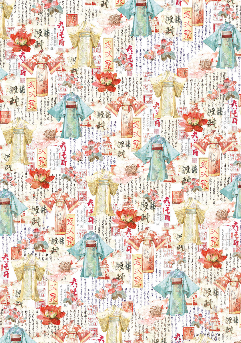 Vellum Land Of The Rising Sun Paper Patterns A4 6/Pkg-2