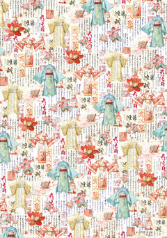 Vellum Land Of The Rising Sun Paper Patterns A4 6/Pkg-2