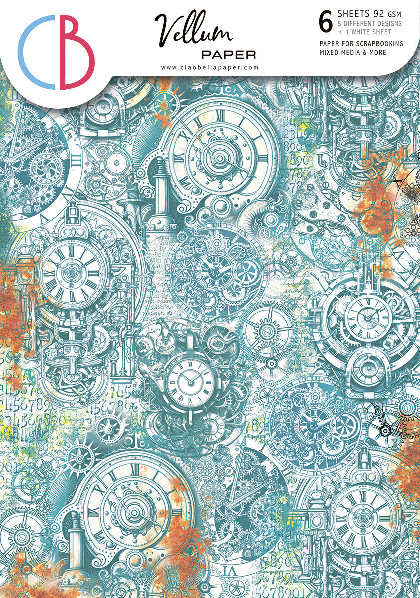 Vellum Coral Reef Paper Patterns A4 6/Pkg-1