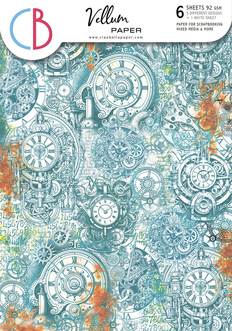 Vellum Coral Reef Paper Patterns A4 6/Pkg-1