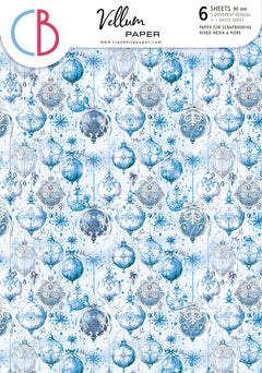 Vellum Elegance of Blue Paper Patterns A4 6/Pkg-1