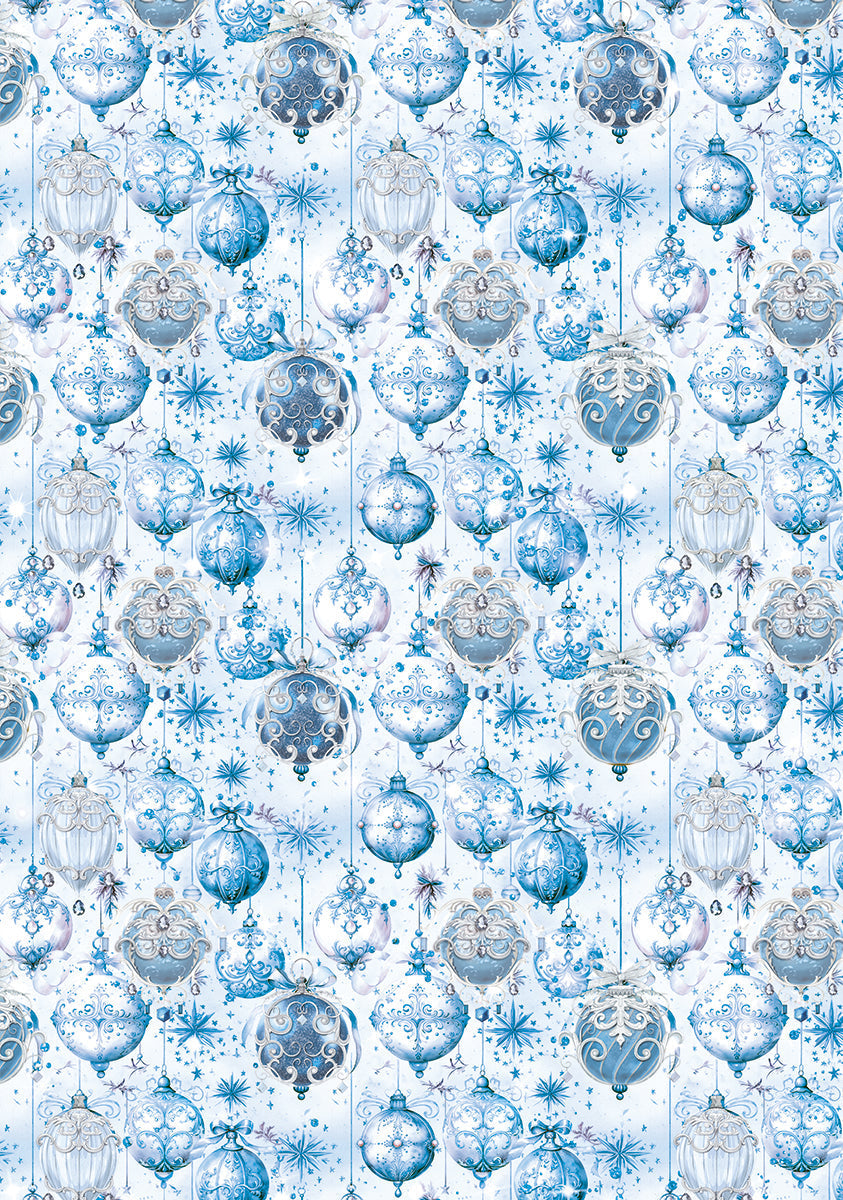 Vellum Elegance of Blue Paper Patterns A4 6/Pkg-2