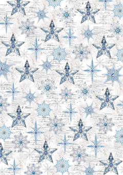 Vellum Elegance of Blue Paper Patterns A4 6/Pkg-3