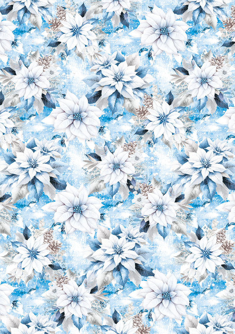 Vellum Elegance of Blue Paper Patterns A4 6/Pkg-4