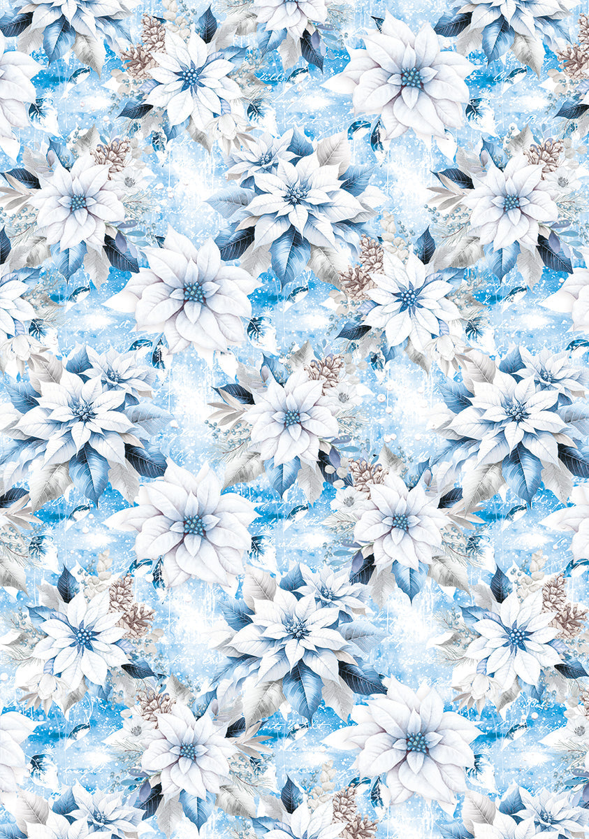 Vellum Elegance of Blue Paper Patterns A4 6/Pkg-4
