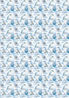 Vellum Elegance of Blue Paper Patterns A4 6/Pkg-5