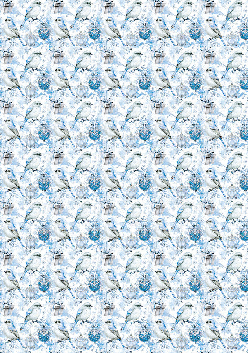 Vellum Elegance of Blue Paper Patterns A4 6/Pkg-5