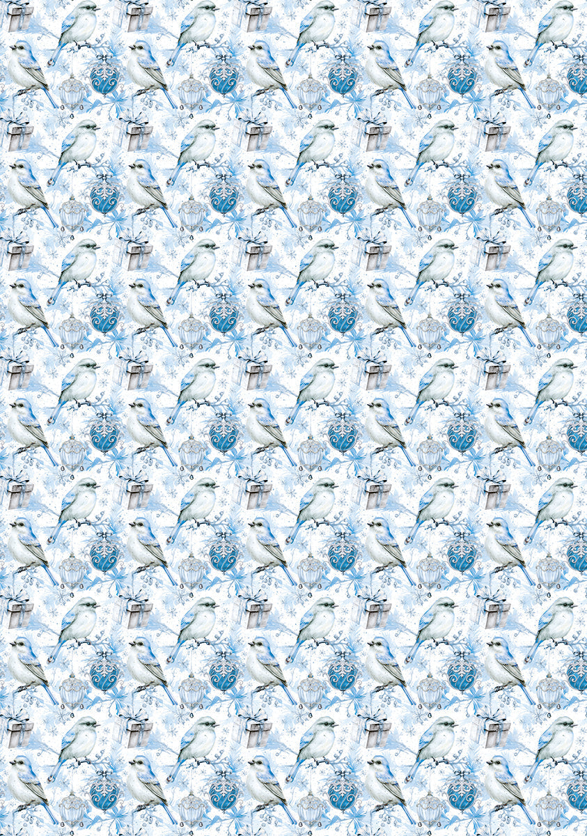 Vellum Elegance of Blue Paper Patterns A4 6/Pkg-5