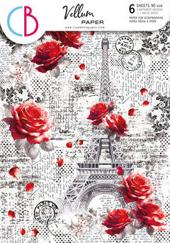 Vellum Paris Je t’aime Paper Patterns A4 6/Pkg-1