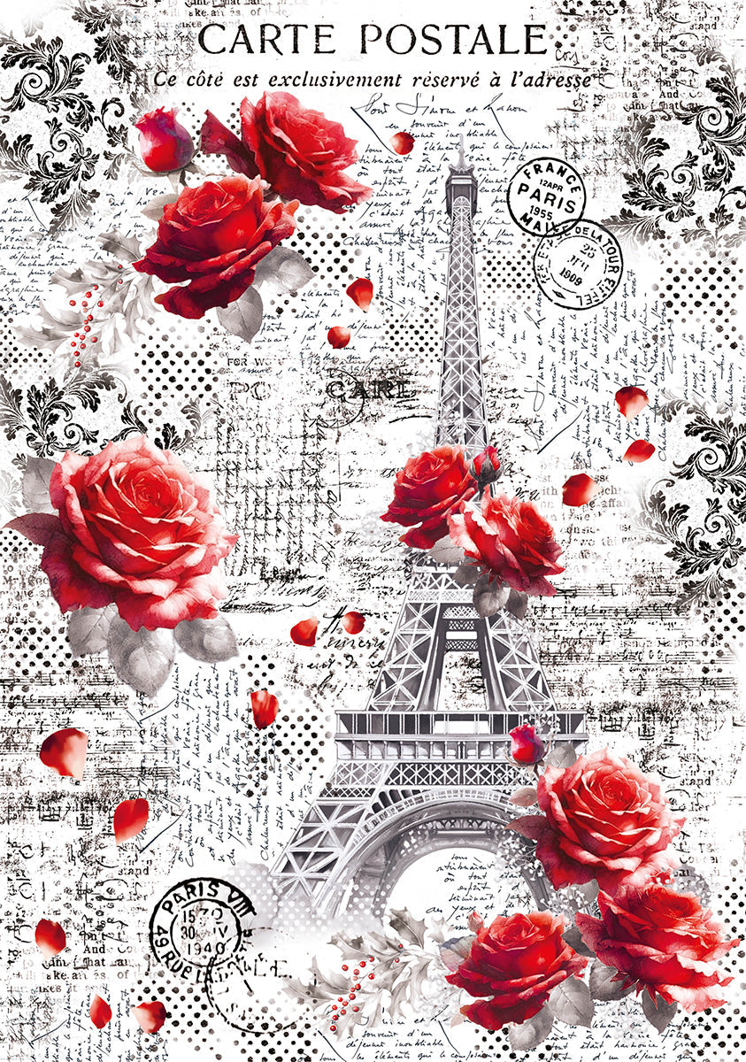 Vellum Paris Je t’aime Paper Patterns A4 6/Pkg-2