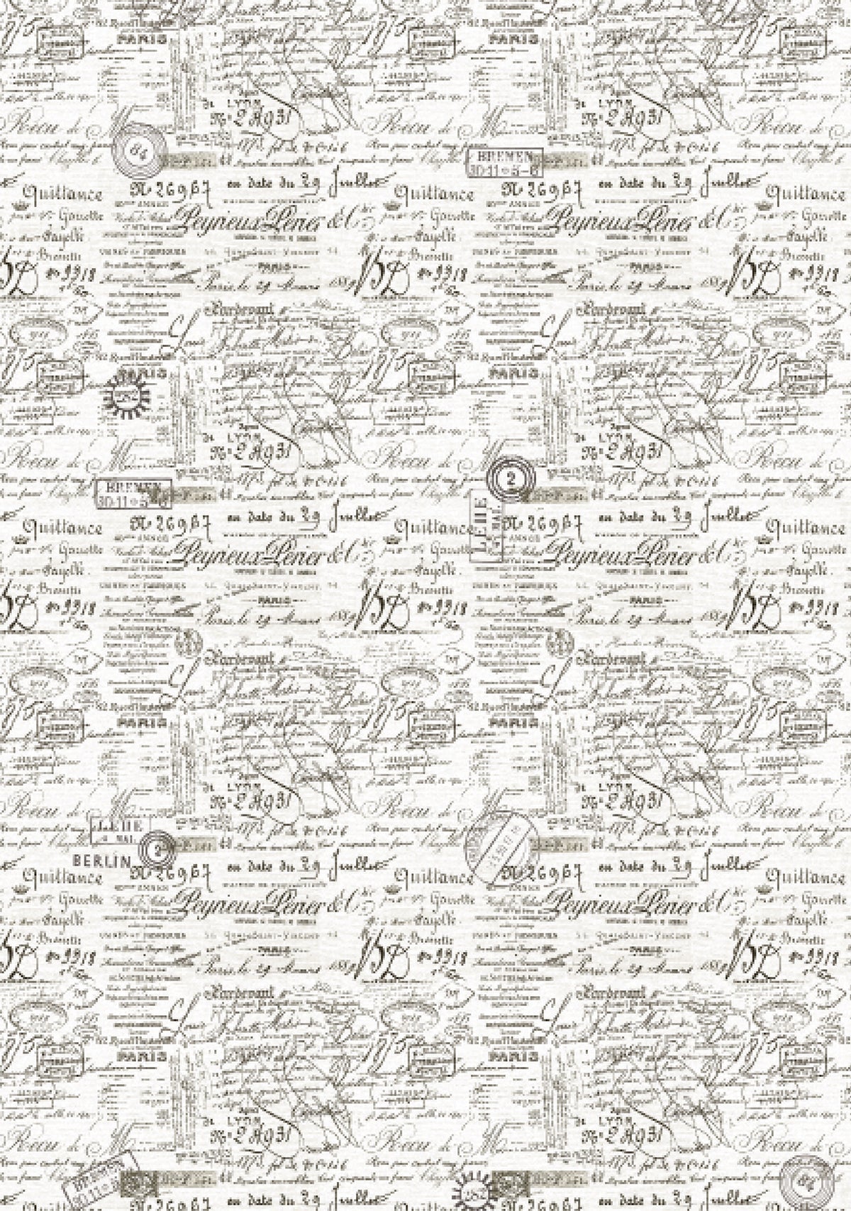 Vellum Timeless Memories Paper Patterns A4 6/Pkg-3