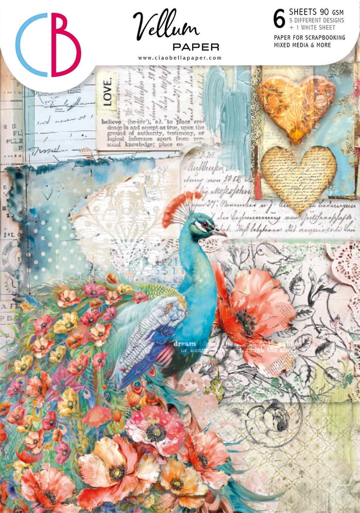 Majestic Dream Vellum Paper Patterns A4 6/Pkg-1