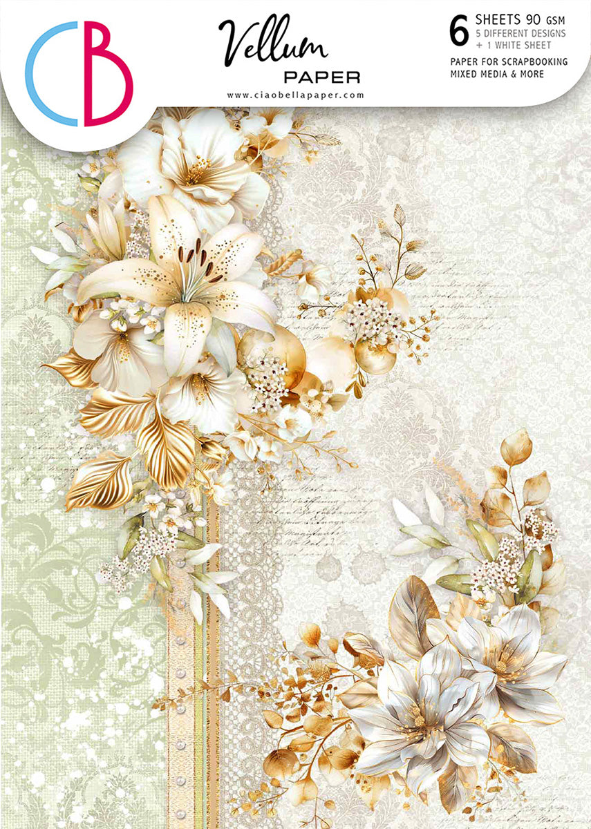Vellum Blessing Day Paper Patterns A4 6/Pkg-1