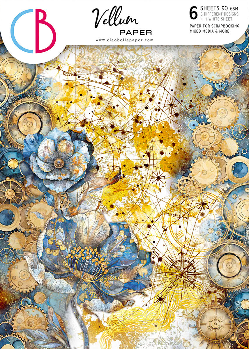 Vellum Celestial Paper Patterns A4 6/Pkg-1
