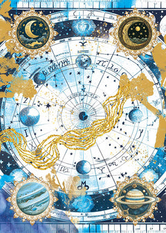 Vellum Celestial Paper Patterns A4 6/Pkg-5