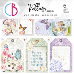 Ciao Bella Vellum Enchanted Land Fussy Cut 6"x6" 6/Pkg-1