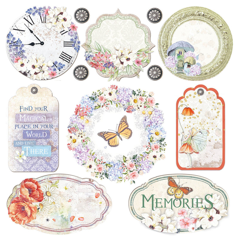 Ciao Bella Vellum Enchanted Land Fussy Cut 6"x6" 6/Pkg-3