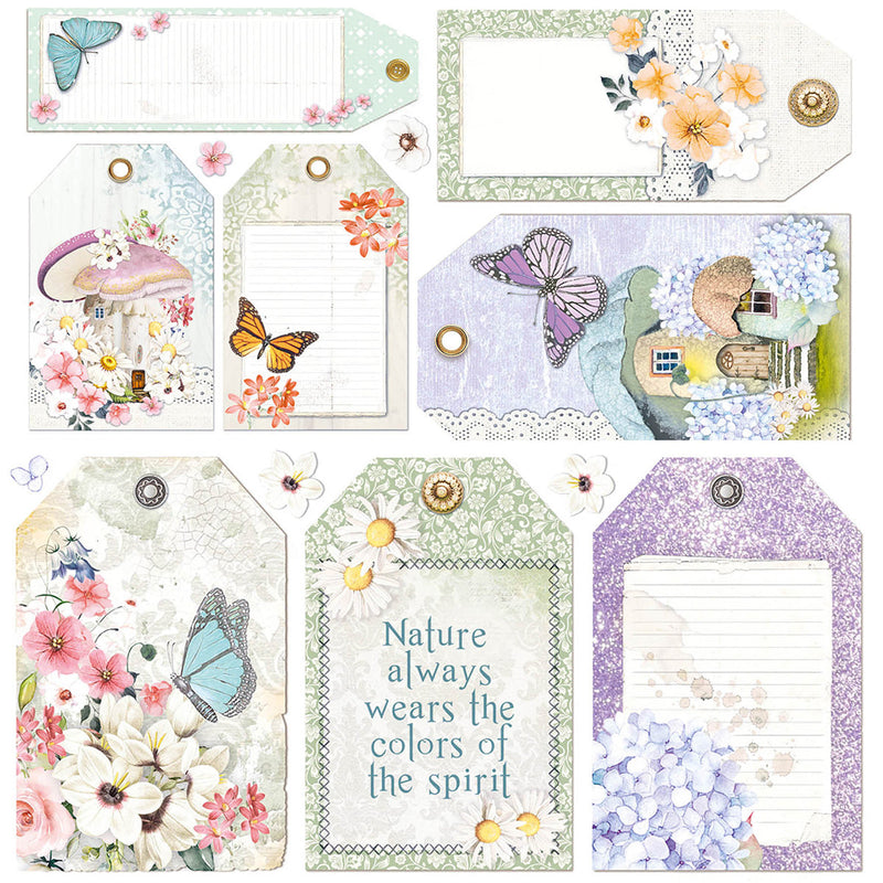 Ciao Bella Vellum Enchanted Land Fussy Cut 6"x6" 6/Pkg-5