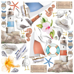 Ciao Bella Vellum Summer Breeze Fussy Cut 6"x6" 6/Pkg-2