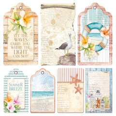 Ciao Bella Vellum Summer Breeze Fussy Cut 6"x6" 6/Pkg-5