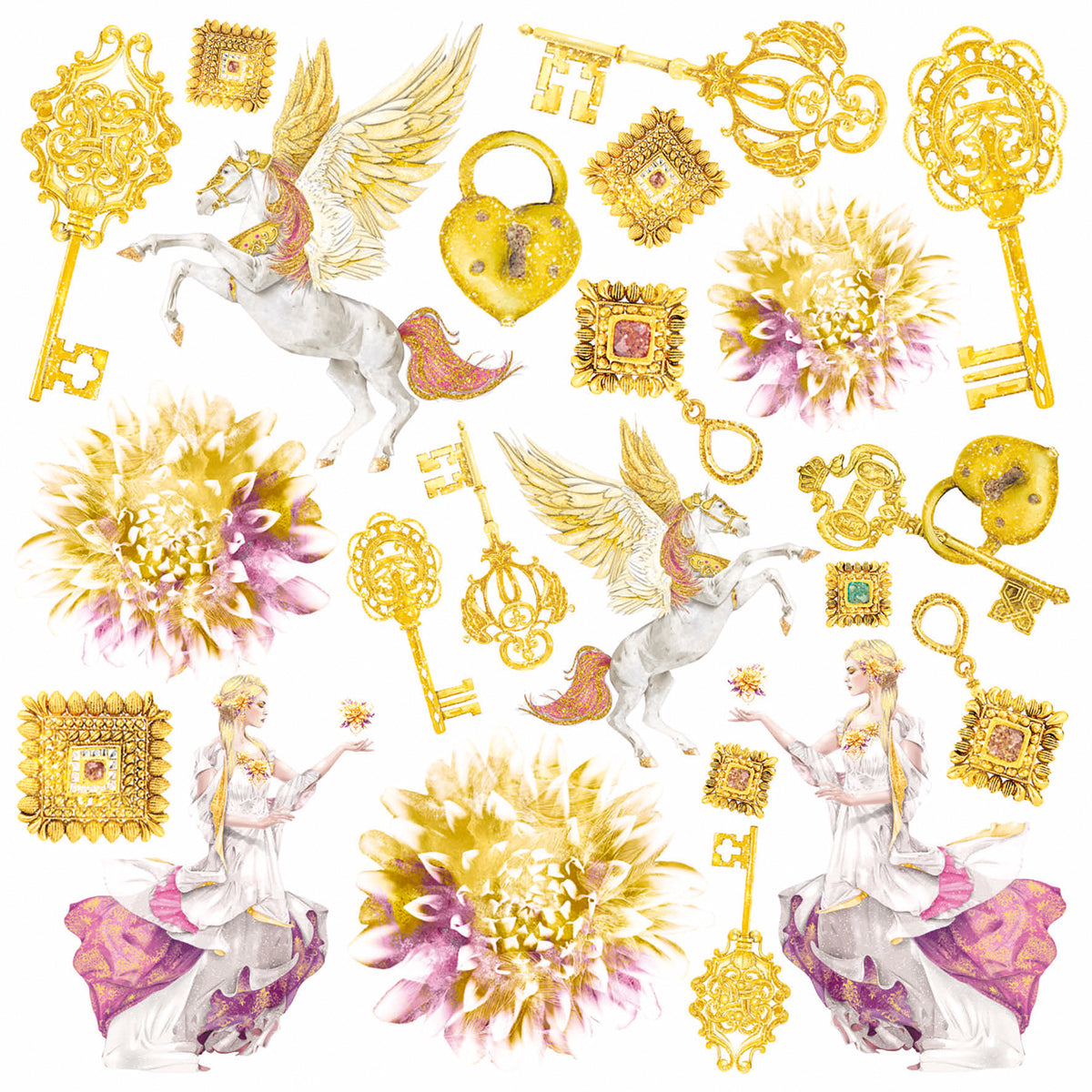 Vellum Ethereal Fussy Cut 6"x6" 6/Pkg-6