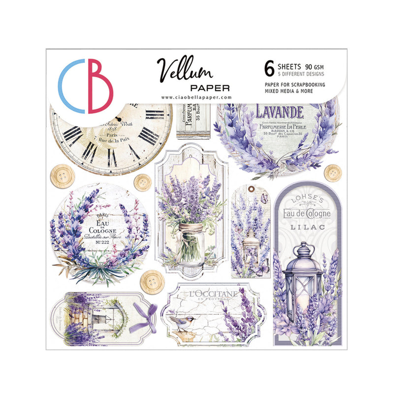 Vellum Morning In Provence Fussy Cut 6"x6" 6/Pkg-1
