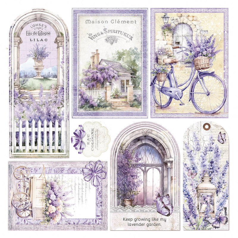 Vellum Morning In Provence Fussy Cut 6"x6" 6/Pkg-7