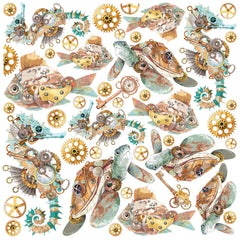 Vellum Coral Reef Fussy Cut 6"x6" 6/Pkg-4