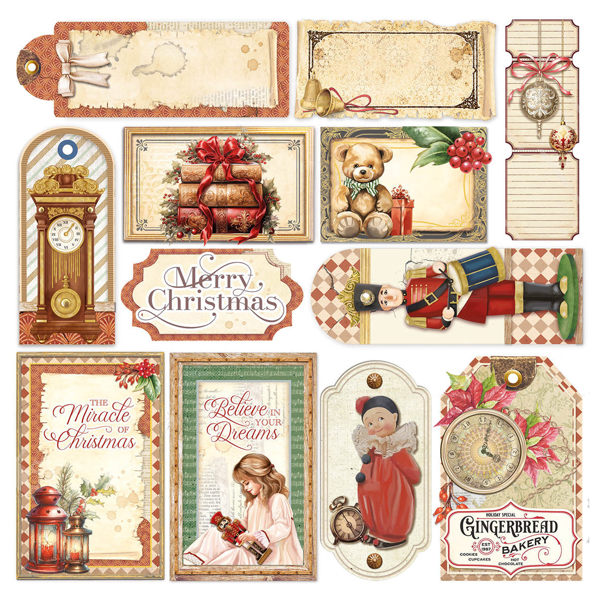 Vellum The Nutcracker Fussy Cut 6"x6" 6/Pkg-3