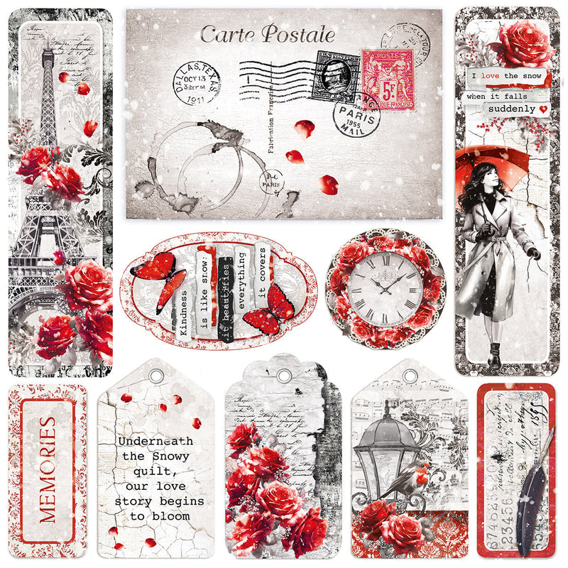 Vellum Paris Je t’aime Découpe précise 15x15 cm 6/Paquet-3