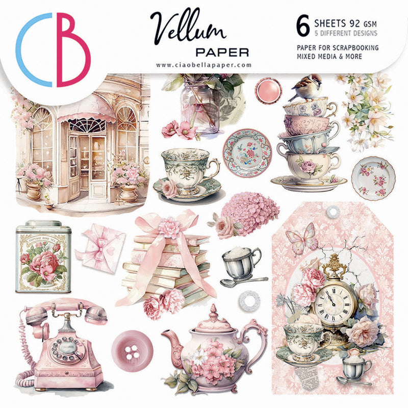 Vellum Timeless Memories Fussy Cut 6"x6" 6/Pkg-1