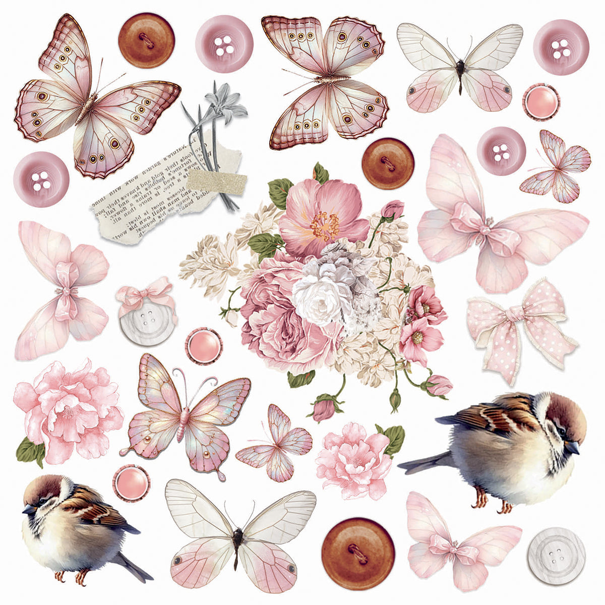 Vellum Timeless Memories Fussy Cut 6"x6" 6/Pkg-3