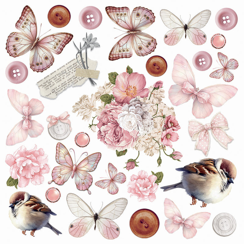 Vellum Timeless Memories Fussy Cut 6"x6" 6/Pkg-3