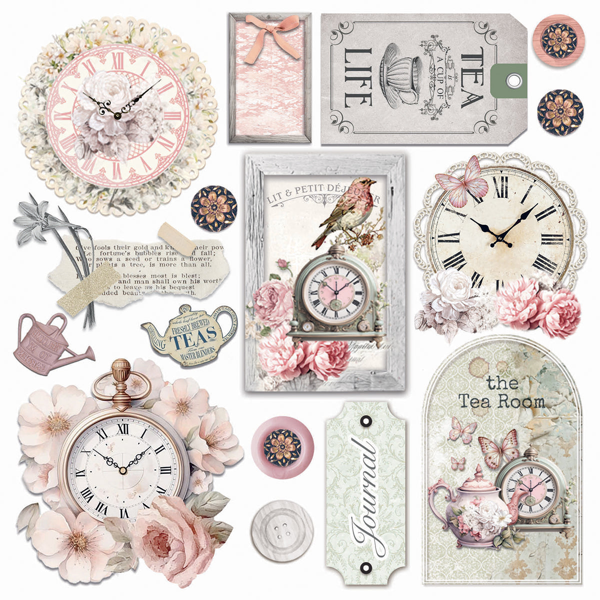 Vellum Timeless Memories Fussy Cut 6"x6" 6/Pkg-5