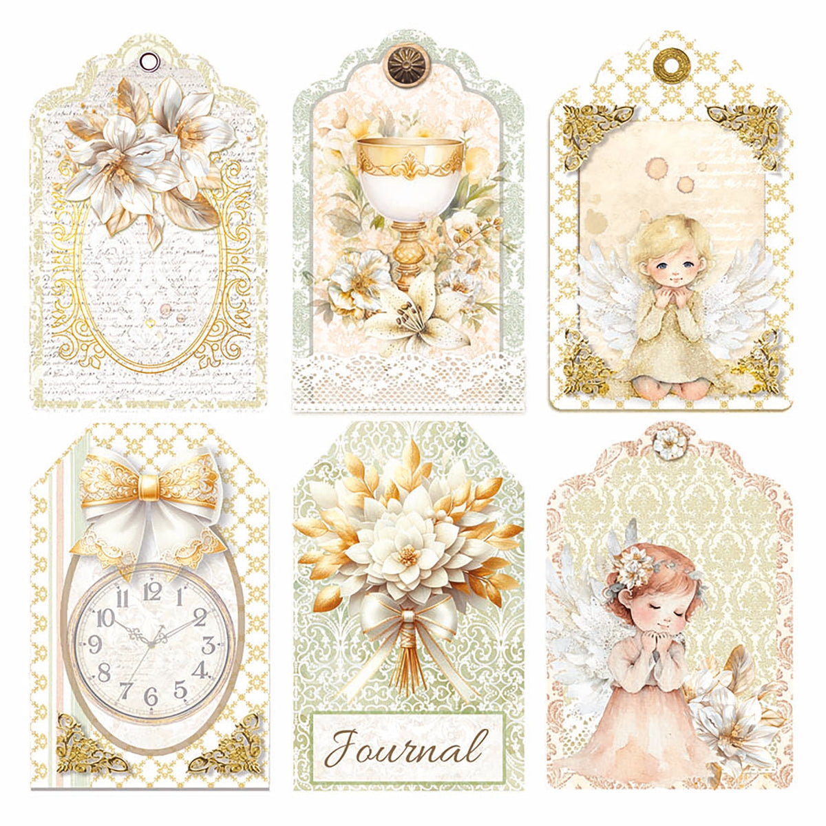 Vellum Blessing Day Fussy Cut 6"x6" 6/Pkg-4