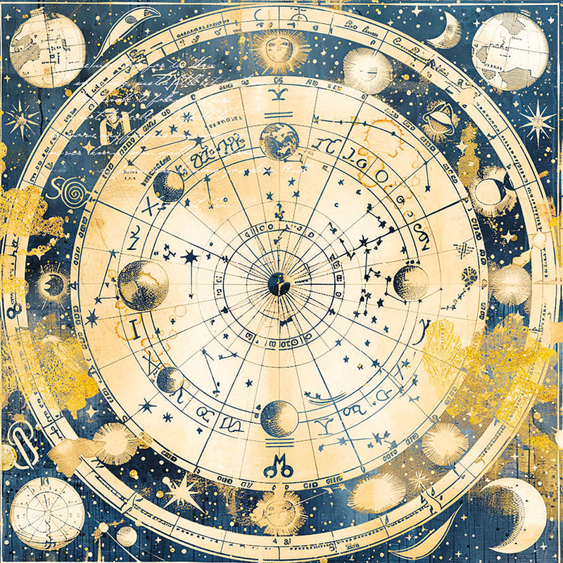 Vellum Celestial Fussy Cut 6"x6" 6/Pkg-3